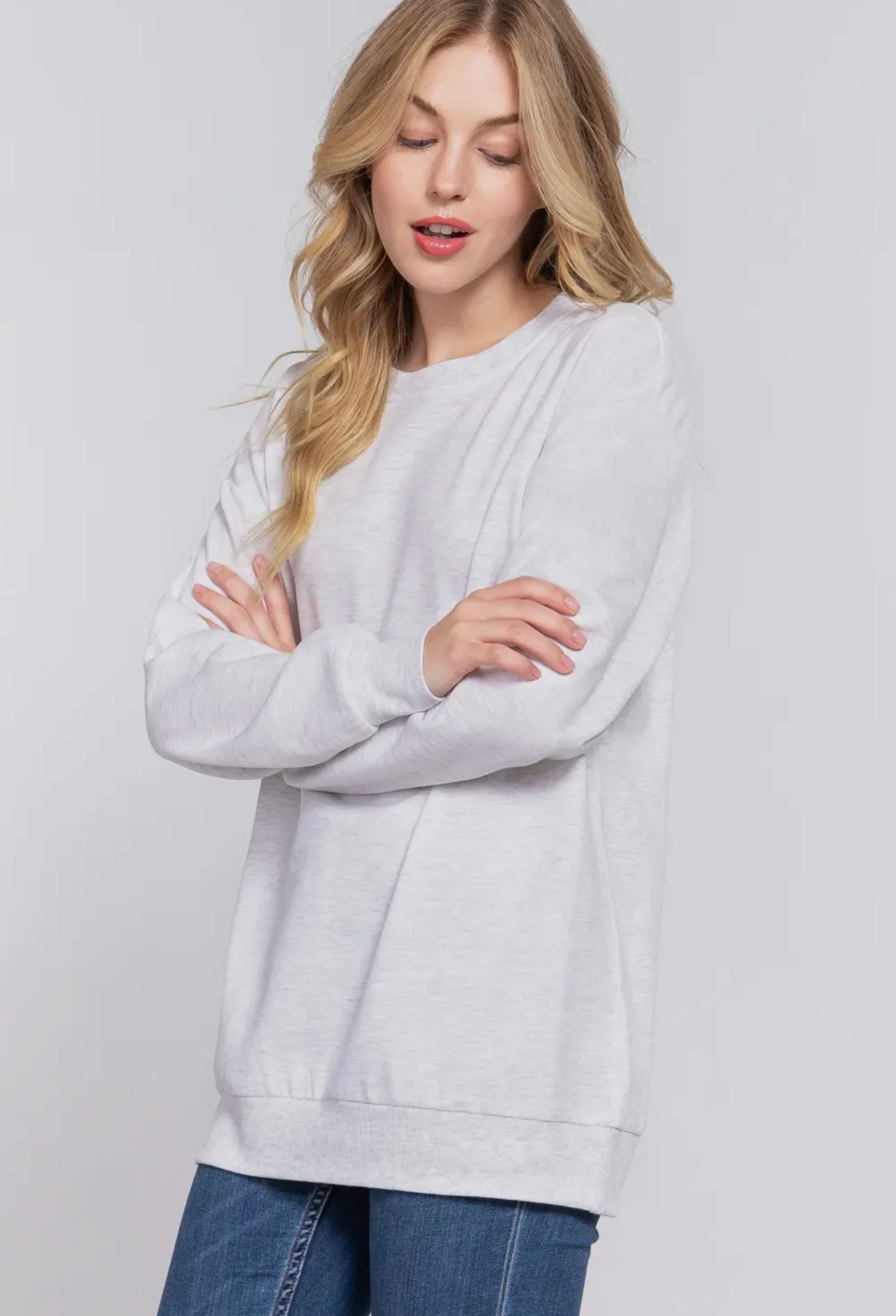 Inner Brushed Terry Longline Sweatshirt