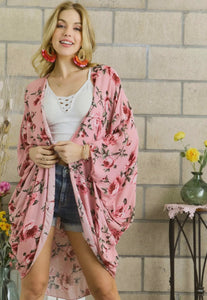 Floral Mid-Length Kimono