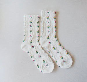 Romantic Floral Casual Socks