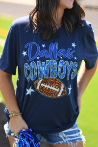 D Cowboys Faux Sequin