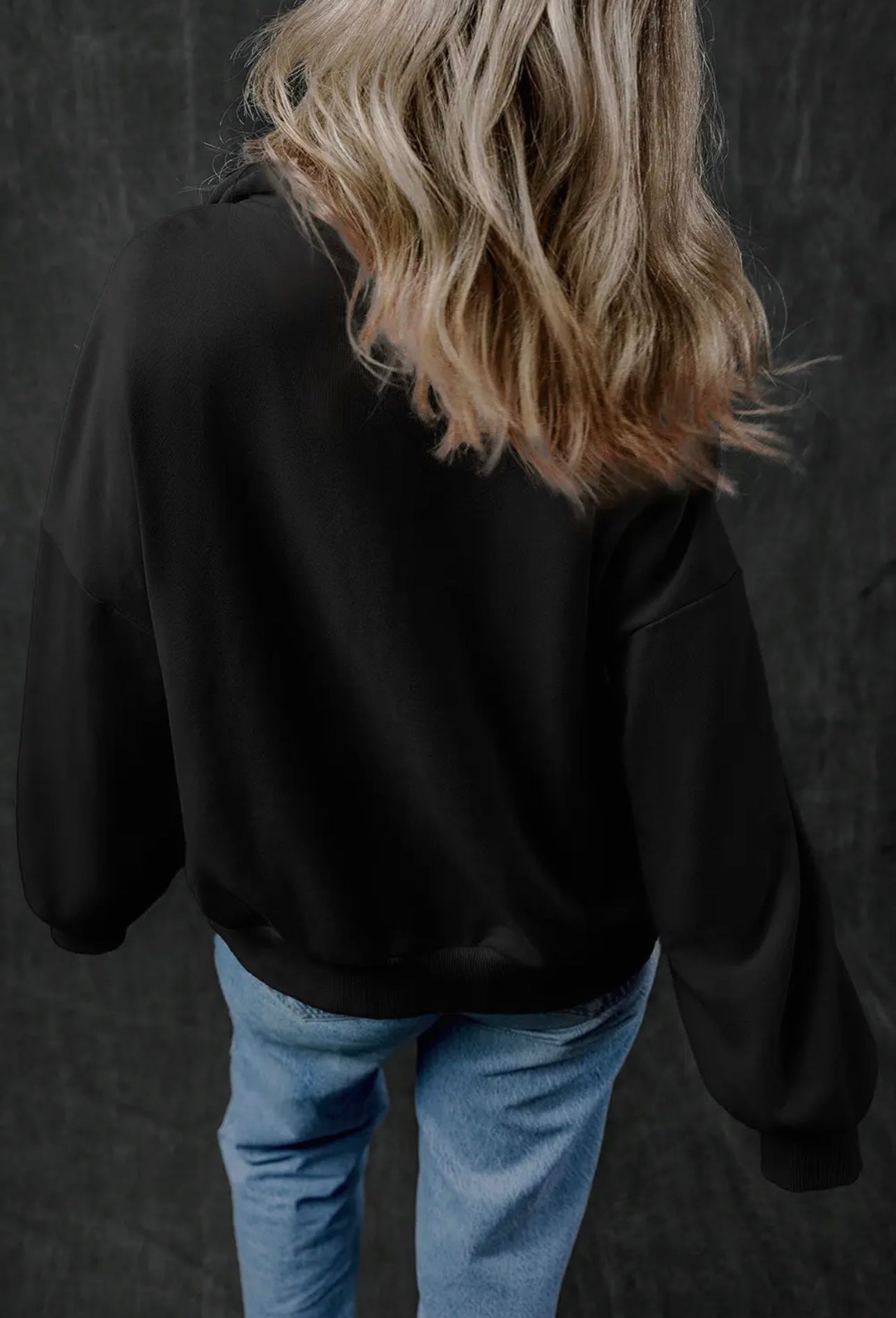 Half Zip Standing Collar Sweatshirt