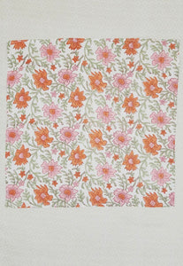 Floral Block Print Napkins, Set of 6