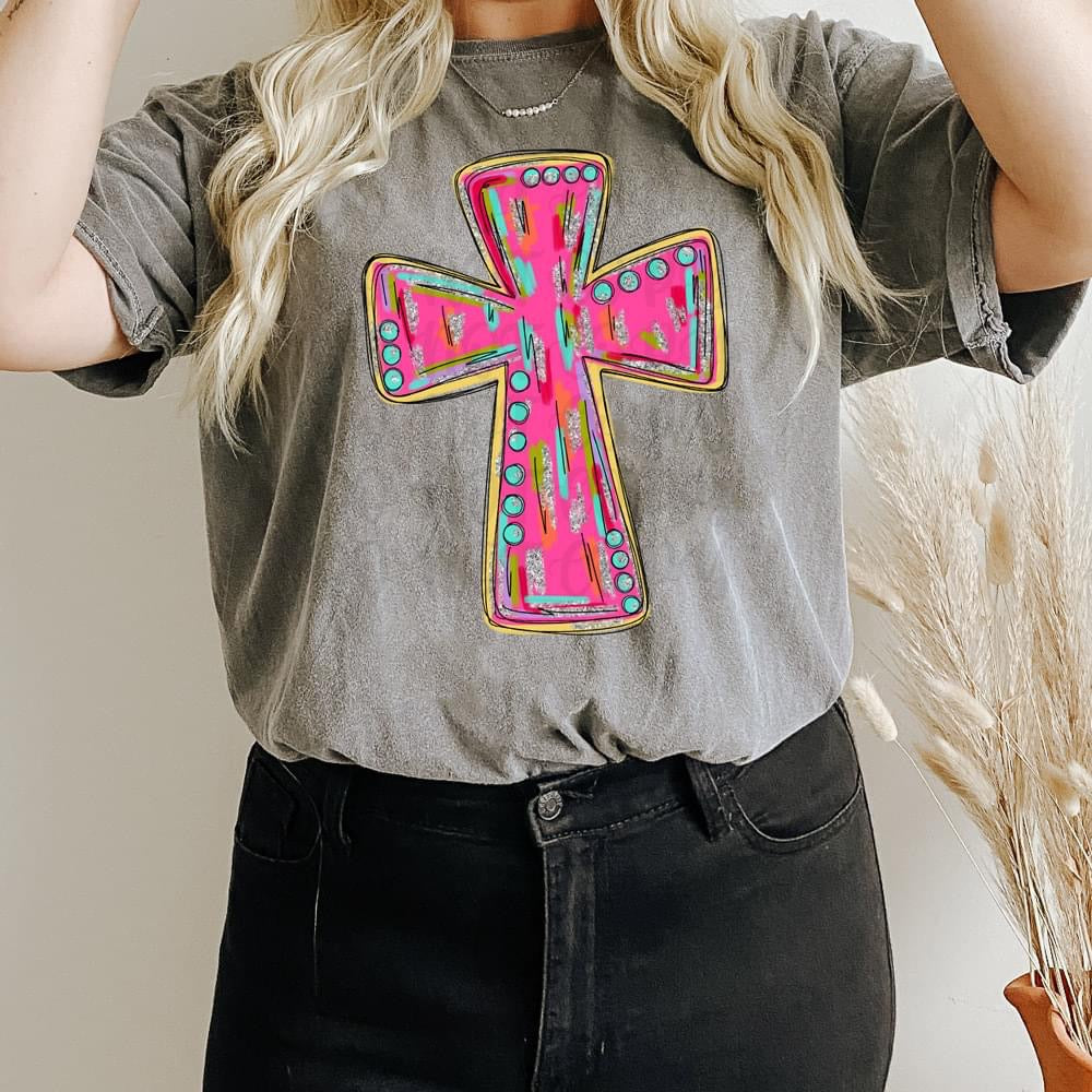 Glitz Pink Cross