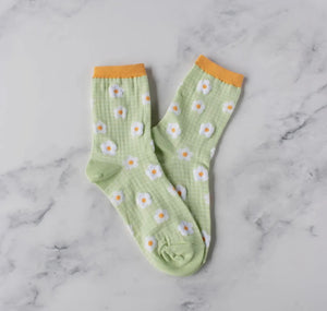 Spring Blooming Flower Casual Socks