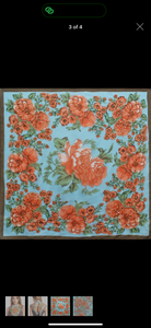 Floral Block Print Napkins, Set of 6