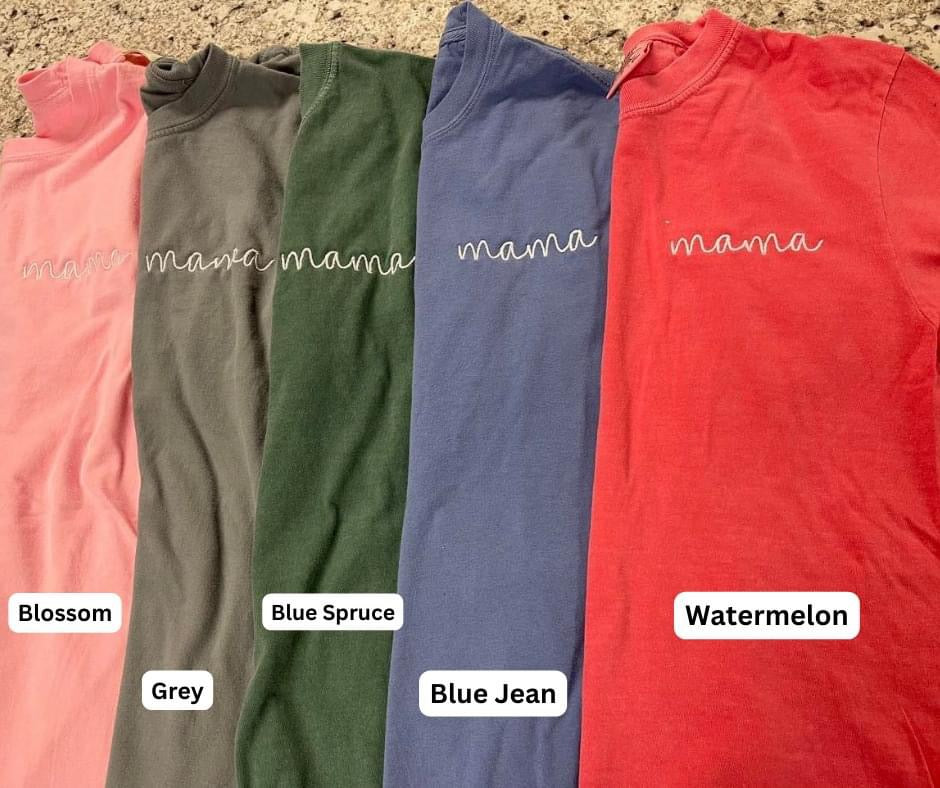 Simple Mama Embroidered Tees